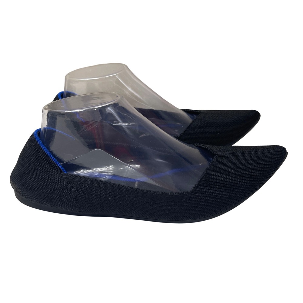 Rothy's The Point Women 10 Black Pointed Toe Flat Sustainable Washable Shoes